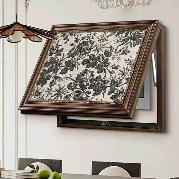 箱法式复古电表装饰画欧箱式SAU遮挡配电电源盒推拉挂画壁美式餐