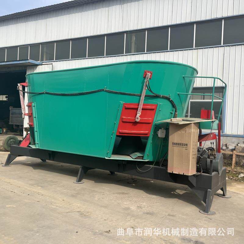 立式单双轴直连tmr搅拌机成捆稻草秸秆旋切打碎机电子称重预混料