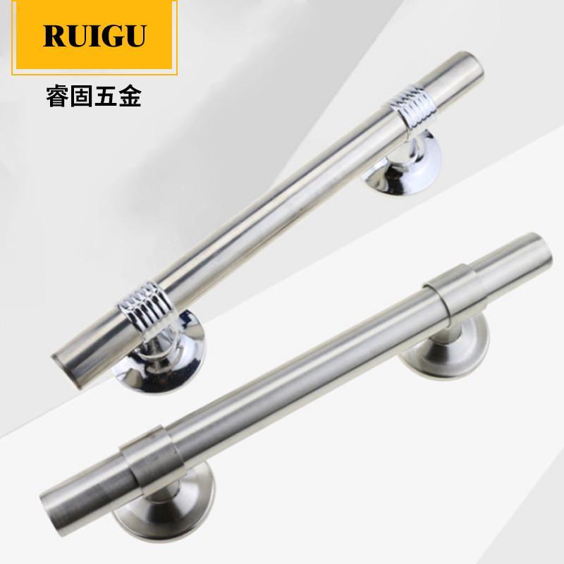 加厚不锈钢明装拉手老式门把手双开门木门铁门通用型大门配件大全