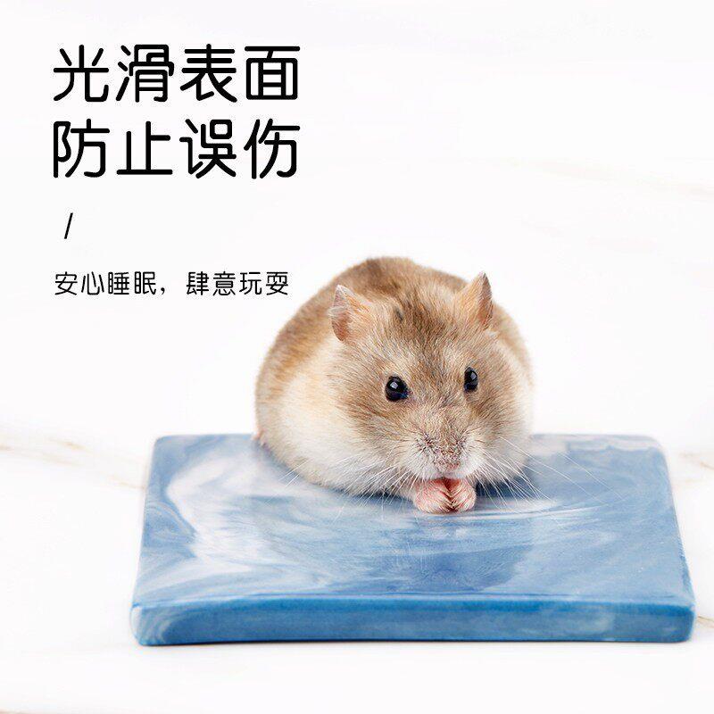 仓鼠降温板金丝熊冰垫散热板夏天消暑避暑陶瓷凉席用品