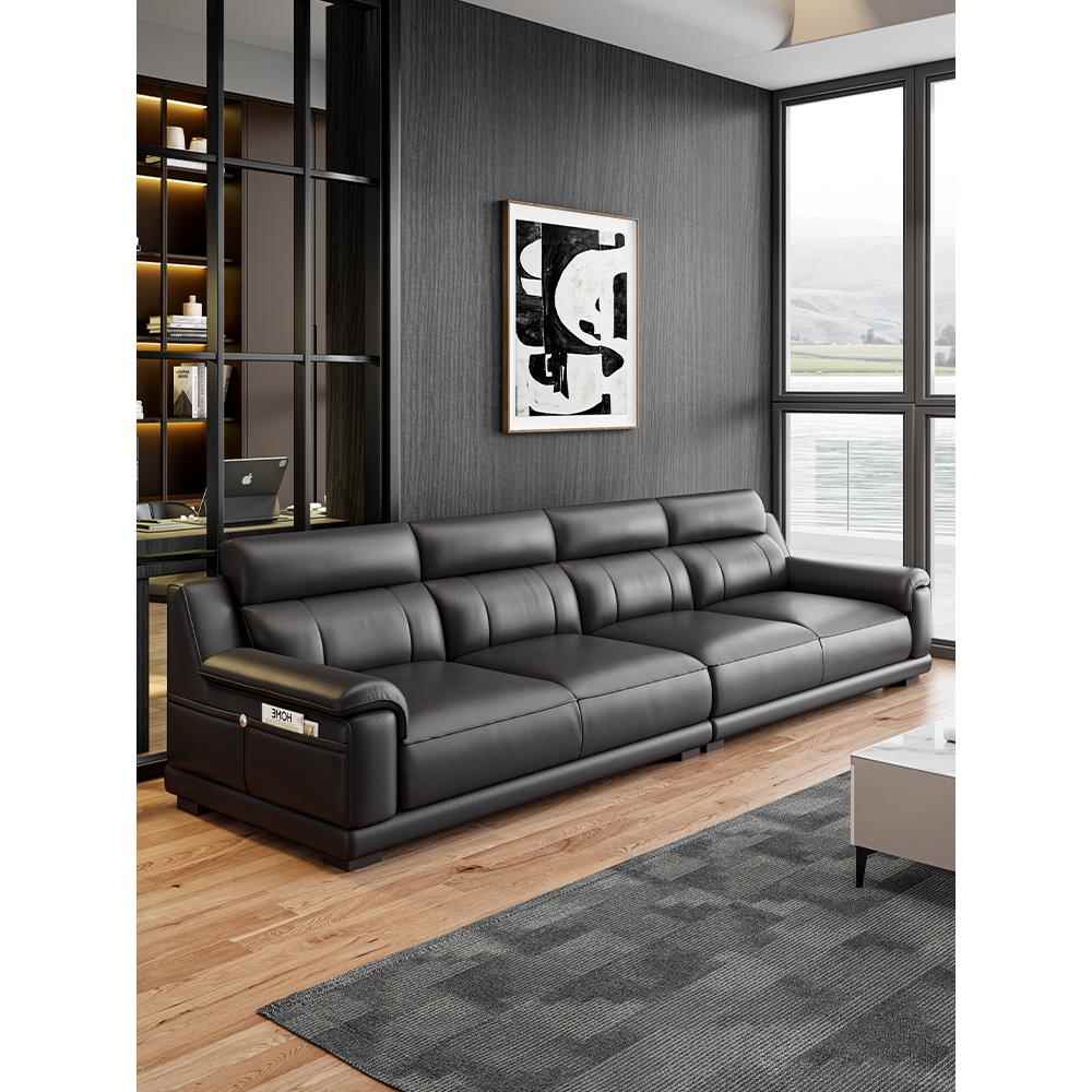 真皮沙发头层牛皮现代简约左右贵妃大小户型客厅皮艺沙发转角组合