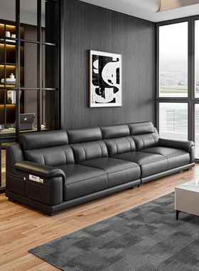 真皮沙发头层牛皮现代简约左右贵妃大小户型客厅皮艺沙发转角组合