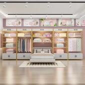 家纺店产品货架展示柜床上用品喜庆四件套被子枕芯布料定制展示架