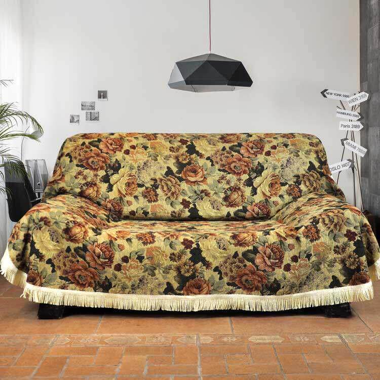 2米棉麻田园欧式防滑盖布加厚沙发巾123组合三件套沙发套全盖定做