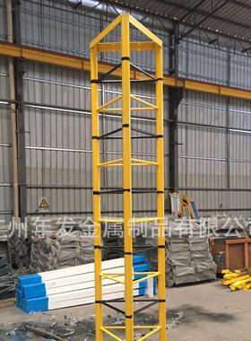 黄色烤漆照明灯塔施工建筑工地灯架定型化夜间照明架