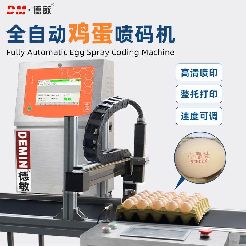 德敏S200PLUS喷码机全自动连续式小字符鸡蛋打标机鸡蛋日期打码机