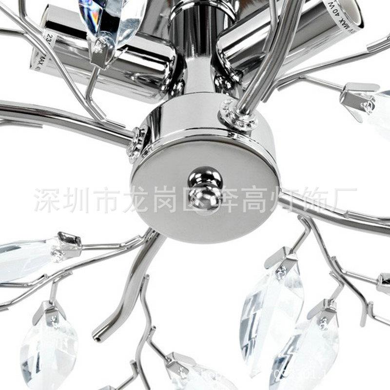 水晶吸顶灯叶片亚克力吸顶灯花朵个性水晶吸顶灯浪漫