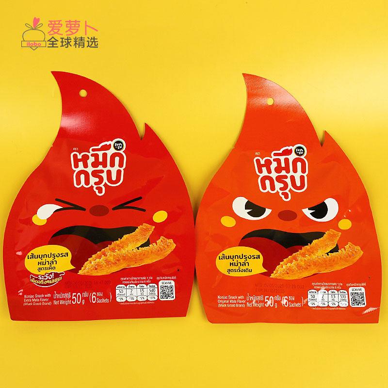 泰国经典辣条香辣辣条零食sunsu经典爆辣麻辣味魔芋爽50g追剧小吃