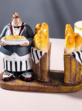 咖啡屋装饰品酒吧厨师纸巾架创意欧式摆件 西餐厅餐桌装饰摆件