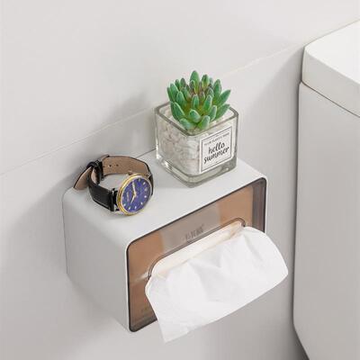 Toilet Tissue Paper Holder Shelf Bathroom kitchen Towel Roll