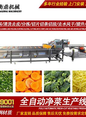 喷淋式瓜果气泡清洗机净菜预制菜加工成套设备手剥笋加工清洗线