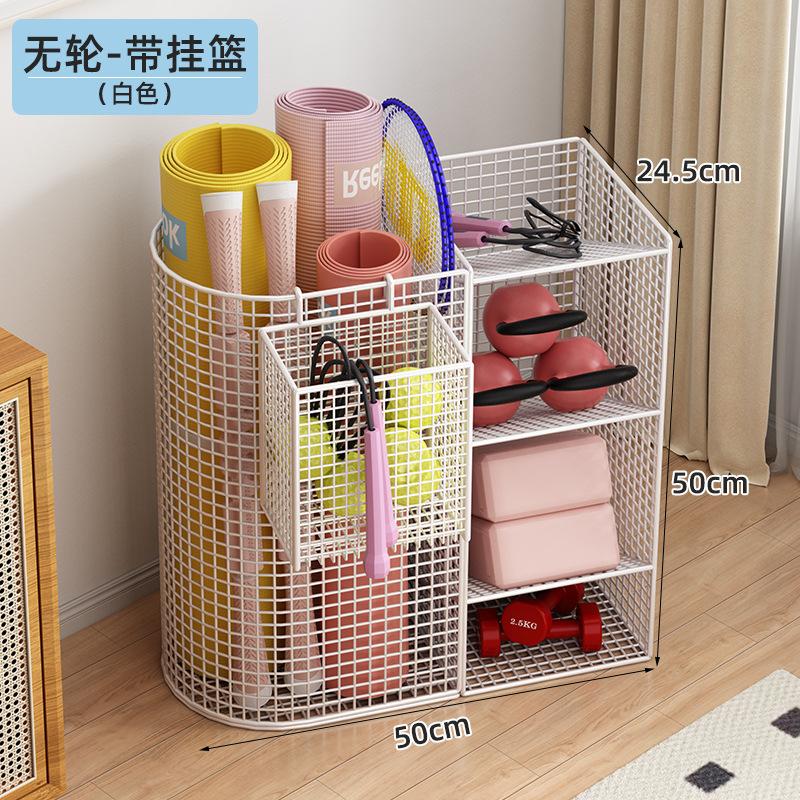 可移动瑜伽垫健身书桌收纳置物架