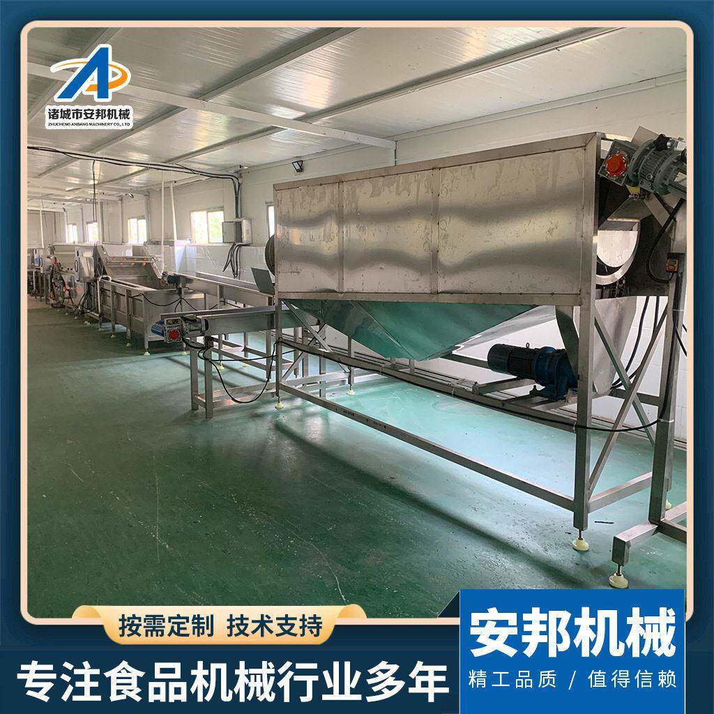 连续式小龙虾蒸煮流水线速冻小龙虾加工设备自动化大虾虾清洗机
