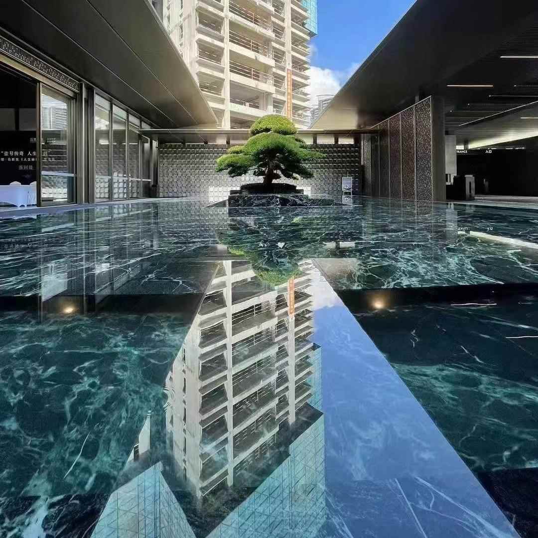 蓝色奢石仿大理石幕墙光面砖耐污染别墅广场园林景观外墙干挂瓷砖