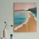 纯手绘油画客厅玄关装 饰画丙烯石英砂海景日出立体画抽象风景挂画