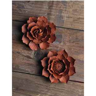 潮州汝河非物质文化遗产纯手工朱莲香座香炉陶瓷花饰