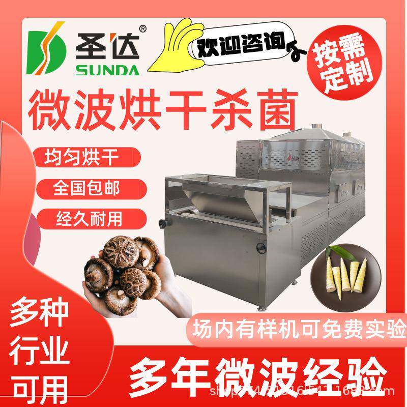 菌菇干燥机竹笋胡萝卜黄瓜片烘干机低耗能高产量香菇微波烘干设备
