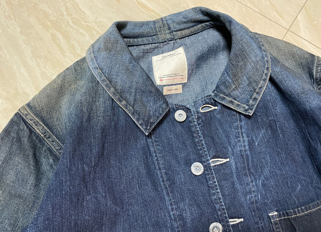 visvim Bucky Dry Splatter Coat — detail