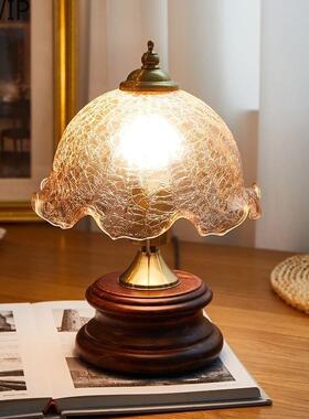 法式花朵复古台灯Muran琉璃台灯卧室床头灯客厅leb