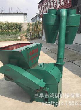 凤台县饲料秸秆粉碎机厂家玉米秸秆粉糠粉碎机沙克龙出料粉碎机