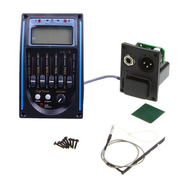 民谣木吉他开孔拾音器 LC5 电箱拾音器 5段EQ均衡器带调音背光
