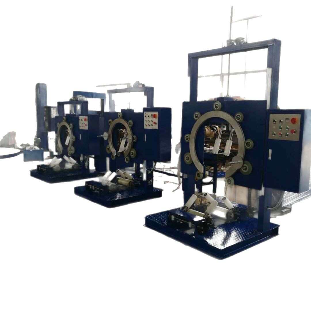 现货钢丝缠绕包装机 轮胎缠绕机 胶管缠绕包装机打包机可上门安装