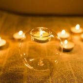 Holder Candle Wedding Dinner Decorat Transparent Table Glass