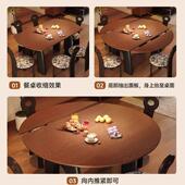 中古风0实木折叠桌可变圆桌用小户型2餐26L86凯旋年新款 家可伸缩