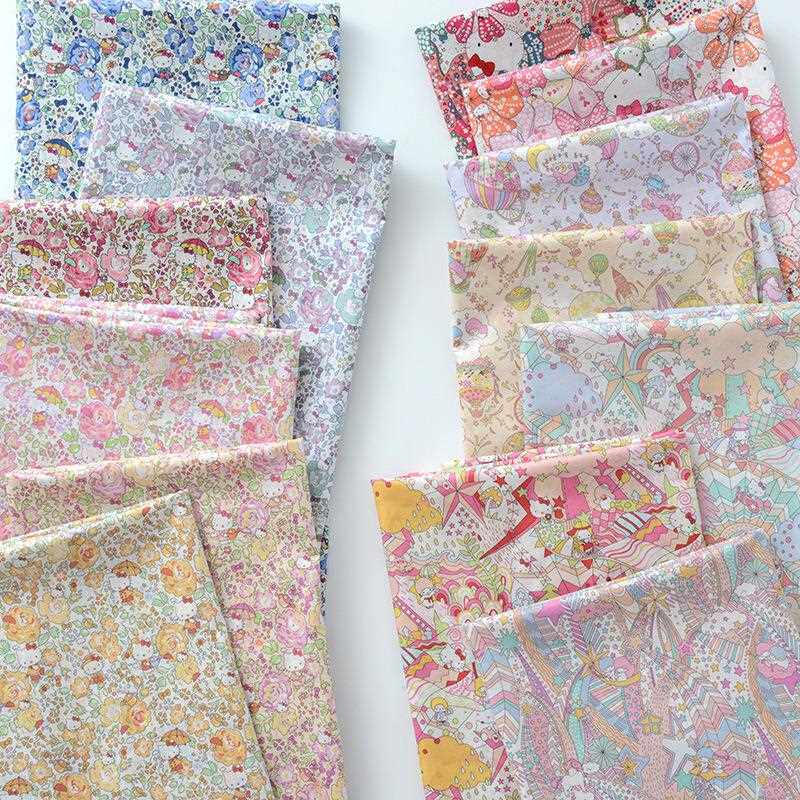 新款直销100支夏季轻薄卡通纯棉棉布布头印花DIY服装宝宝儿童布料