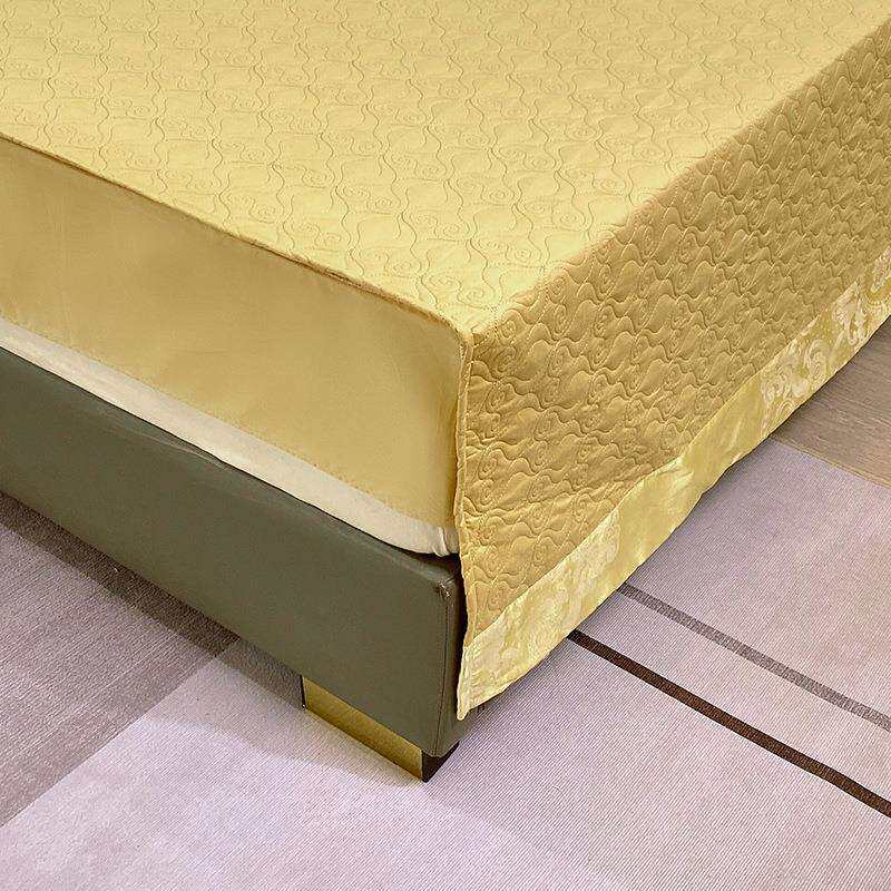 欧式浮雕纯棉绗缝夹棉床盖单件全棉加厚床罩双人床笠床盖三四件套