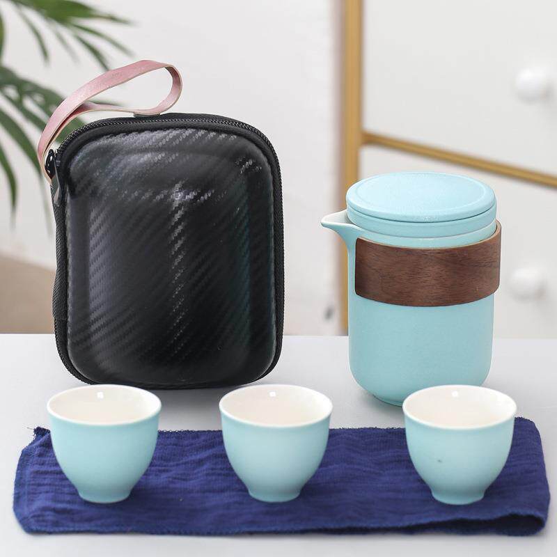 念云居快客杯一壶三杯便携式旅行茶具套装泡茶壶茶杯单人茶水分离