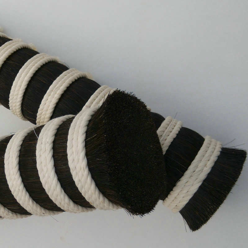 长毛条硬毛质厂家黑色可供应均匀混合碎无pp马尾定制毛现货马尾丝