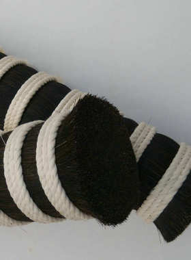 厂家供应黑色长马尾混合PP丝毛质硬毛条均匀无碎毛马尾现货可定制