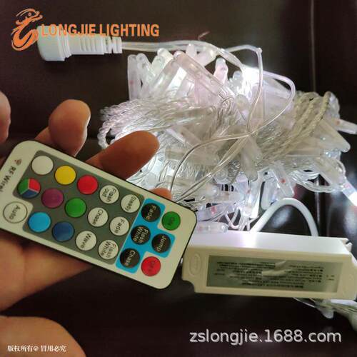 10米010灯RGB变色泡壳防水串灯GR变B色串灯8888