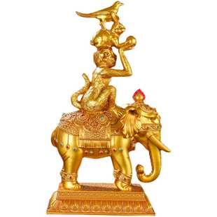 藏传供奉和睦四瑞吉祥居家四兽摆件藏式吉祥四瑞摆件