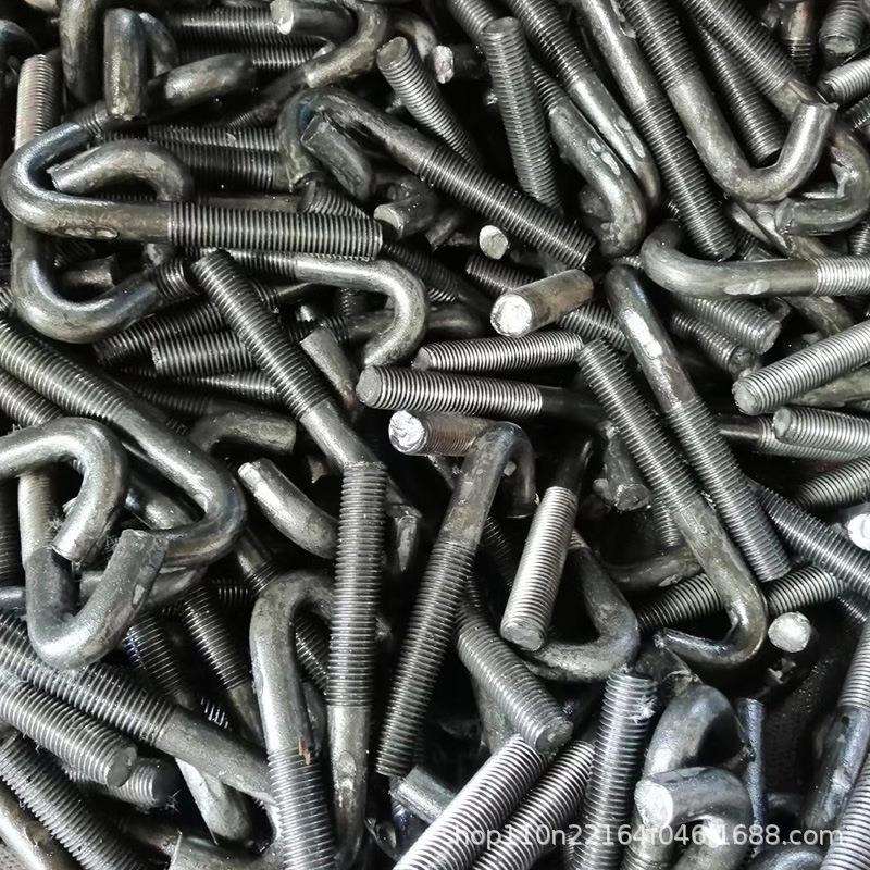 7字地脚挂钩螺丝马车弯钩螺丝勾M12M14筛网钩螺栓振动筛螺丝紧固