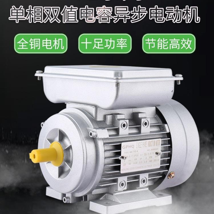 拓速YL750W纯铜铝壳立式单相双值电容异步交流电动机马达220V