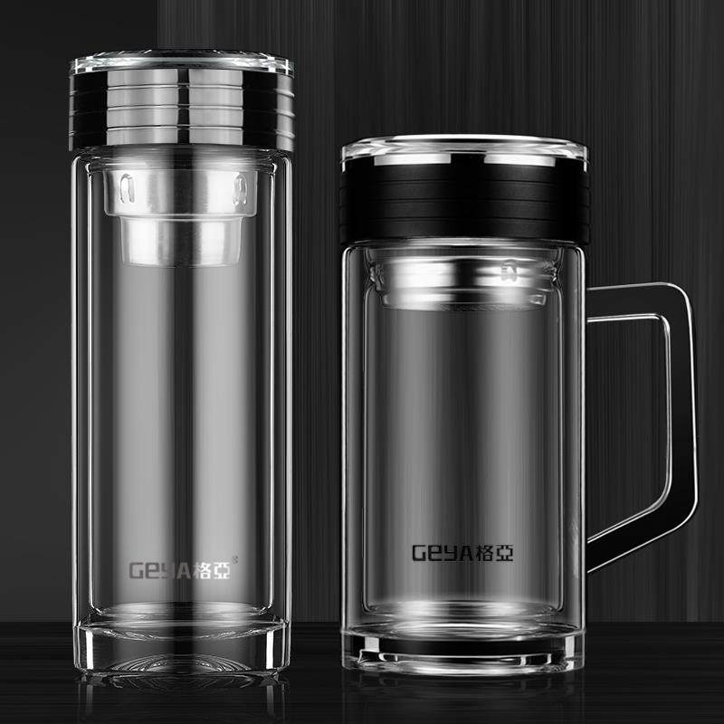 正品G玻EYA格亚档璃杯双高层茶杯男士高端商务水杯办公泡茶杯耐热,餐饮具,玻璃杯,淘宝优惠券,粉丝福利购,淘宝优惠卷