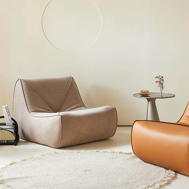 网豆腐块毛设毛虫懒红人发单人现代奶604油风休闲计师创意客厅沙