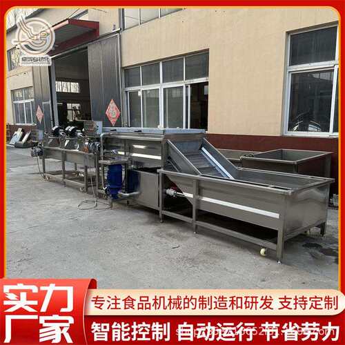 全自动杀菌后破袋挑选清洗机软包装清洗设备连续式标准件清洗机