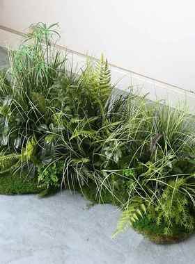 野仿真青苔草丛花造景室内植物软装tb-71014草花艺橱窗庭院水池野