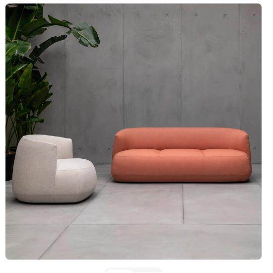 现代北欧轻奢半弧形组合多人酒店商务会客接待区星级酒店沙发弧形