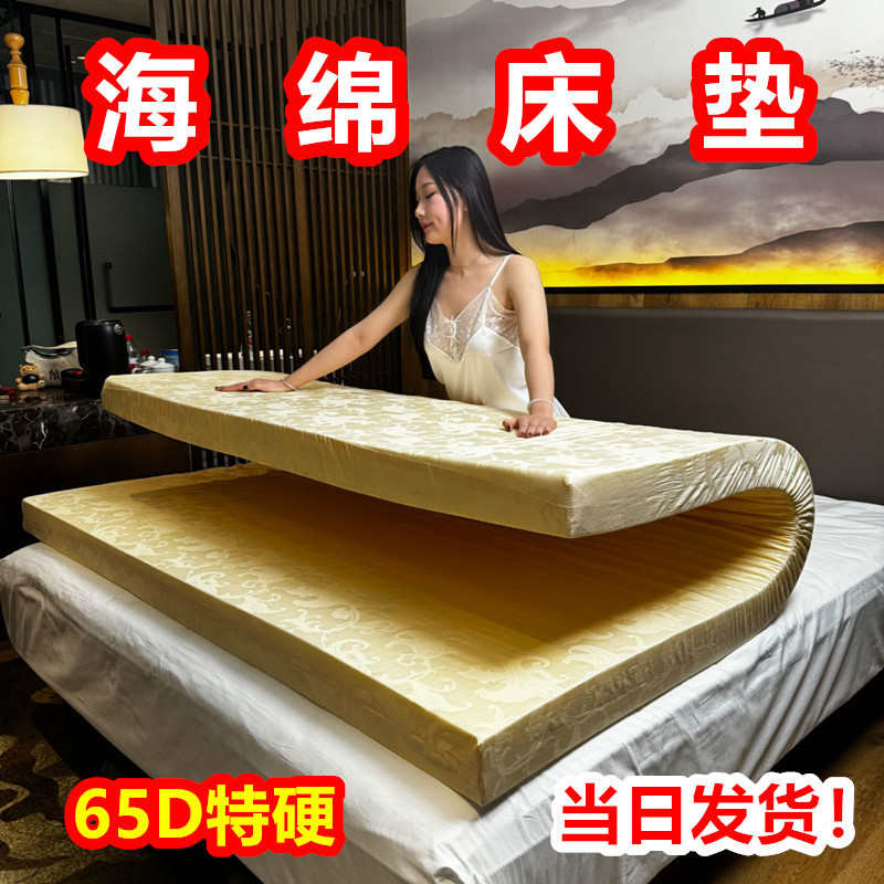 家用海绵床垫加硬单人高密度学生宿舍铺地加厚软垫55D双人炕垫