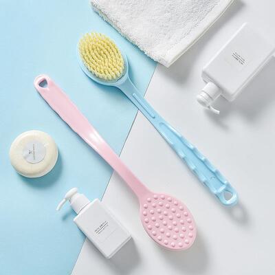 New Soft Bristle Anti-Slip Long Handle Bath Brush for Adults