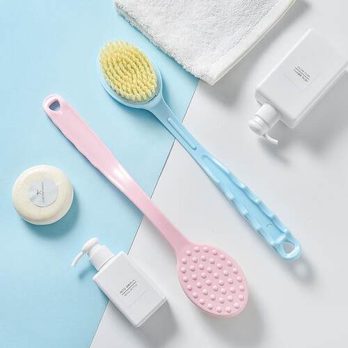 New Soft Bristle Anti-Slip Long Handle Bath Brush for Adults
