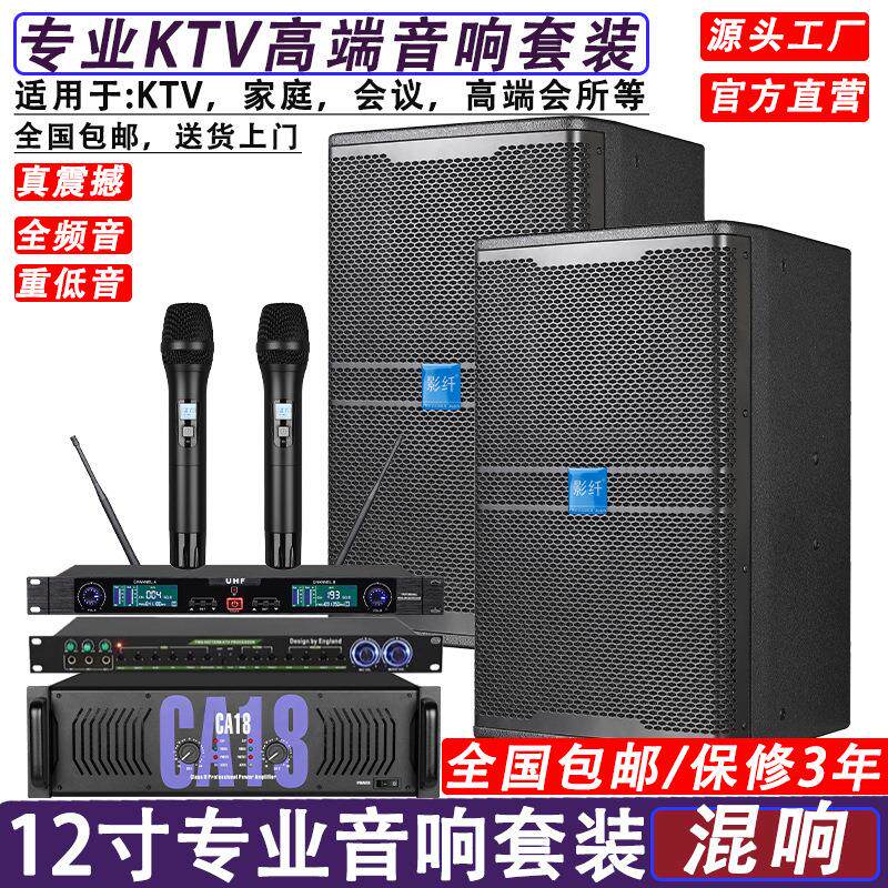 专业10寸12寸KTV会议室舞蹈培训用音箱家庭音响套装k歌健身房客厅