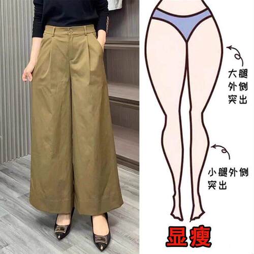 大码女装时尚气质休闲裤女2026春秋新款韩版通勤风宽松显瘦1005e