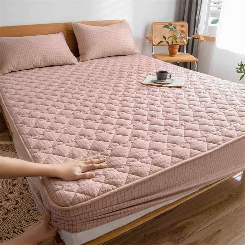 亲肤透气棉纯棉床笠单加厚全床垫保护罩床尘套防滑防lc-pl罩床罩