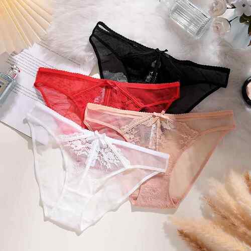 Lace red women's underwear pure cotton women's triangle