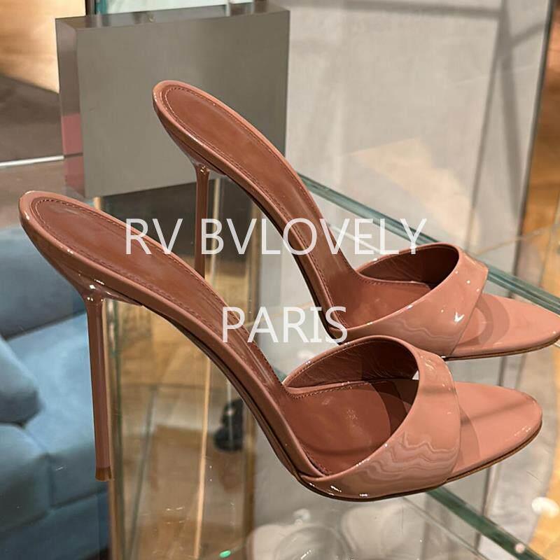 rv bvlovely欧美风时尚外穿拖鞋性感气质一字绝美高跟鞋女凉拖鞋